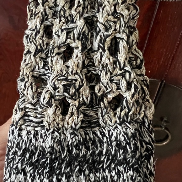 Zara Gray Knit Women's Sweater with Gold Accents - Picture 10 of 10